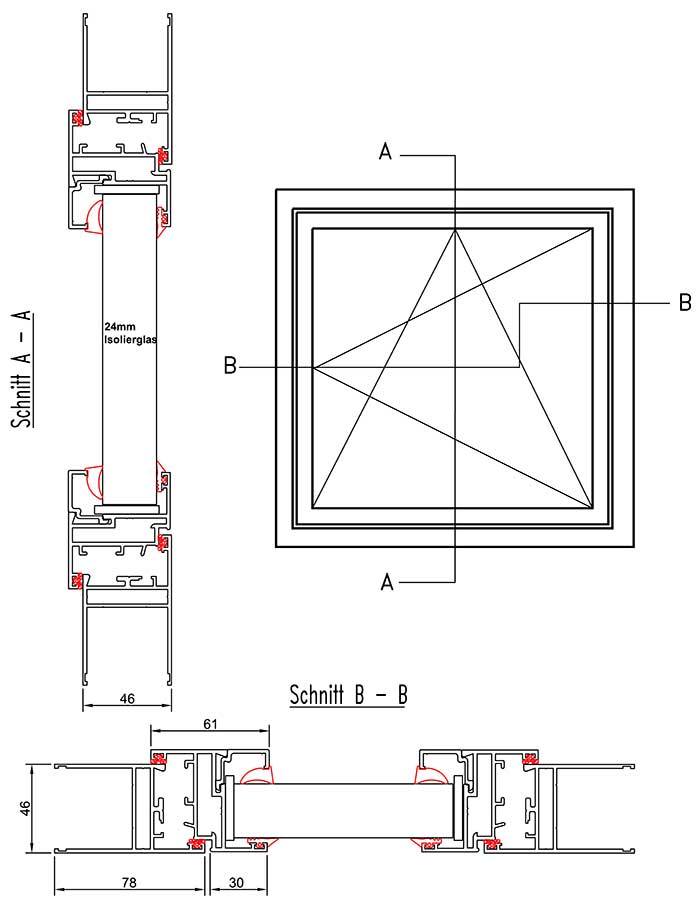 Dreh-/Kippflügel Isolierverglasung